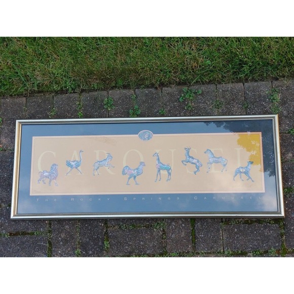 The Rocky Springs Dentzel Carousel Lancaster PA Artwork Print Signed Numbered - Picture 2 of 10